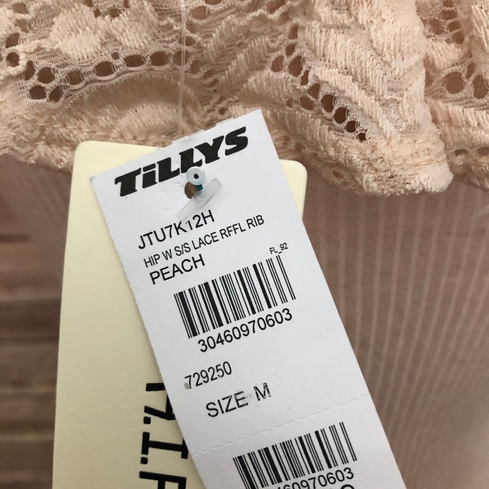 H.I.P. Lace Ruffle Rib Bodysuit - Picture 2 of 6